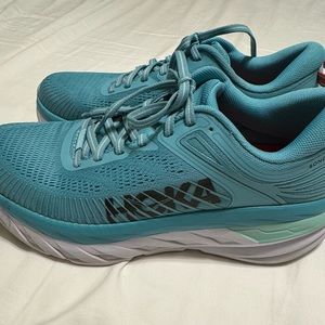 Hoka One One Bondi 7 running shoes, Aqua, size 8.5